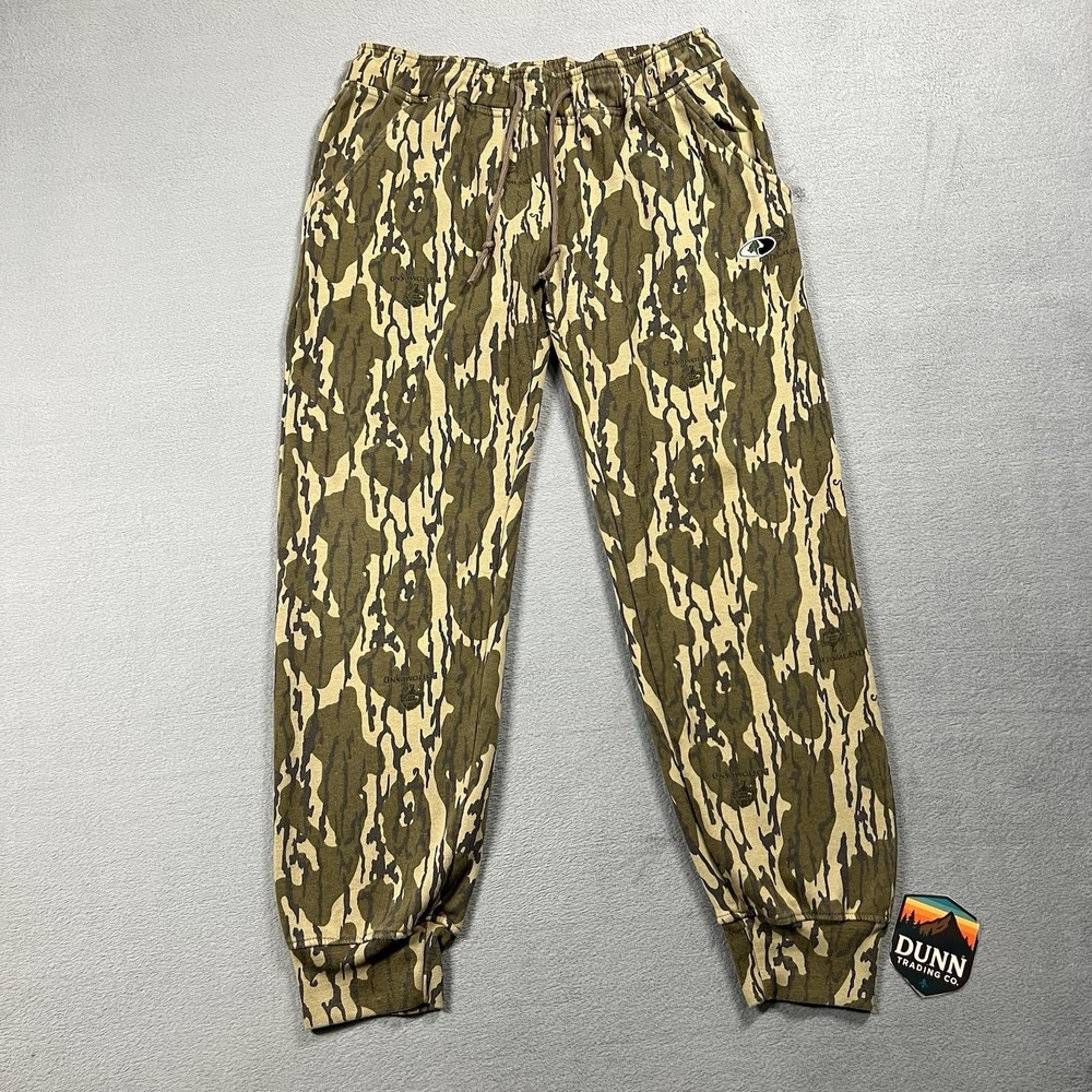 Mossy Oak Sweatpants Mens M Green Brown Cotton Mill Vintage Joggers Pockets